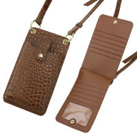 Fashion crocodile pattern leather Mini shoulder bag women mobile phone bag for Iphone 11 pro max phone wallet cross body bag