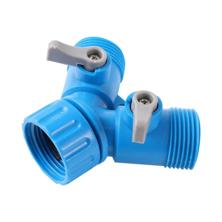 2-way-splitter-water-flow-plumbing-fittings-agriculture-greenhouse-water-cooling-fittings-y-valve-3-4-inch-male-thread-1-pc