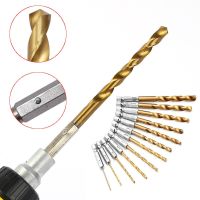 【DT】hot！ 2/5/13Pcs Speed Titanium Coated Bit Set 1/4 Shank 1.5mm-6.5mm Hexagonal Handle Twist