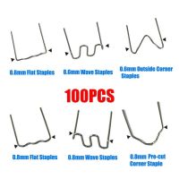 100PCS 0.6/0.8mm Hot Stapler Staples For Car Bumper Plastic Welder Repair Kit Stainless Steel Welding Machine Power Tools Staplers Punches