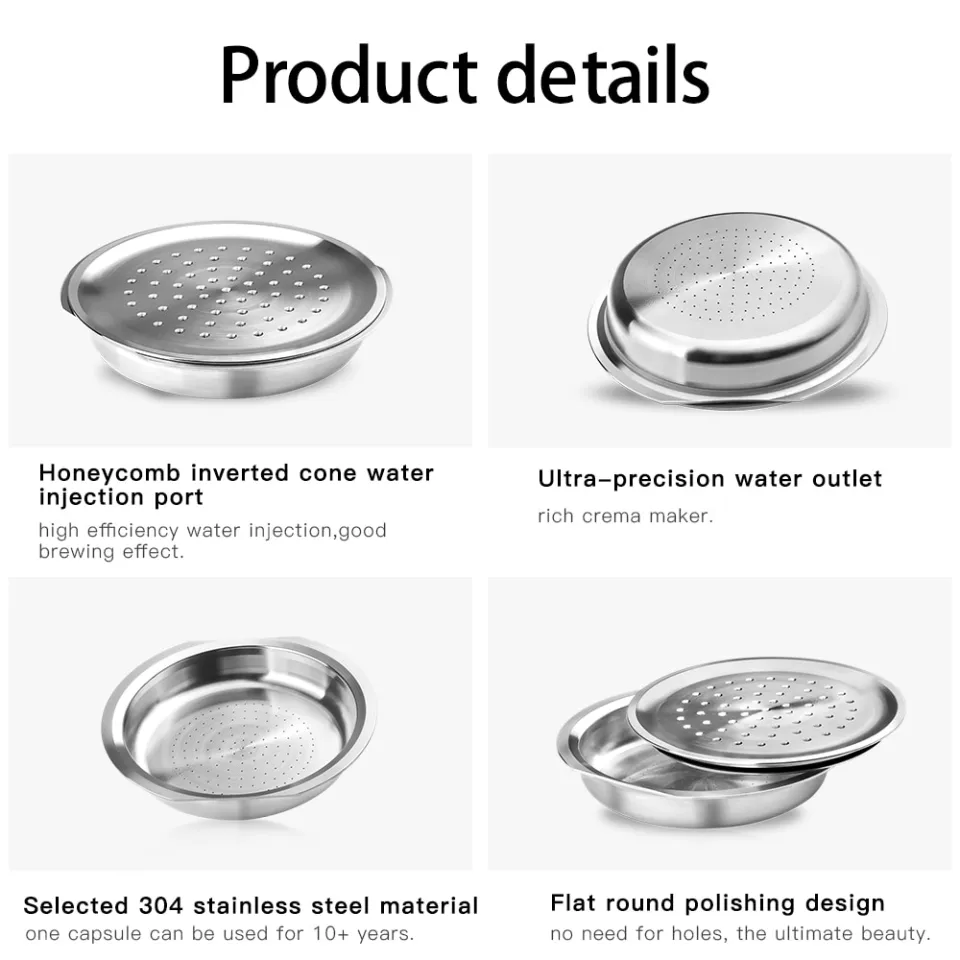 Stainless Steel Coffee Capsule Caps For Philips Senseo coffee machine  Rechargeable Coffee Filter Tools Coffeeware
