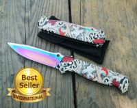 มีดพับ Folding Knife มีดพับ มีดพก มีดแคมป์ปิ้ง มีดเดินป่า มีดป้องกันตัว พกพาง่าย สีสันทันสมัย