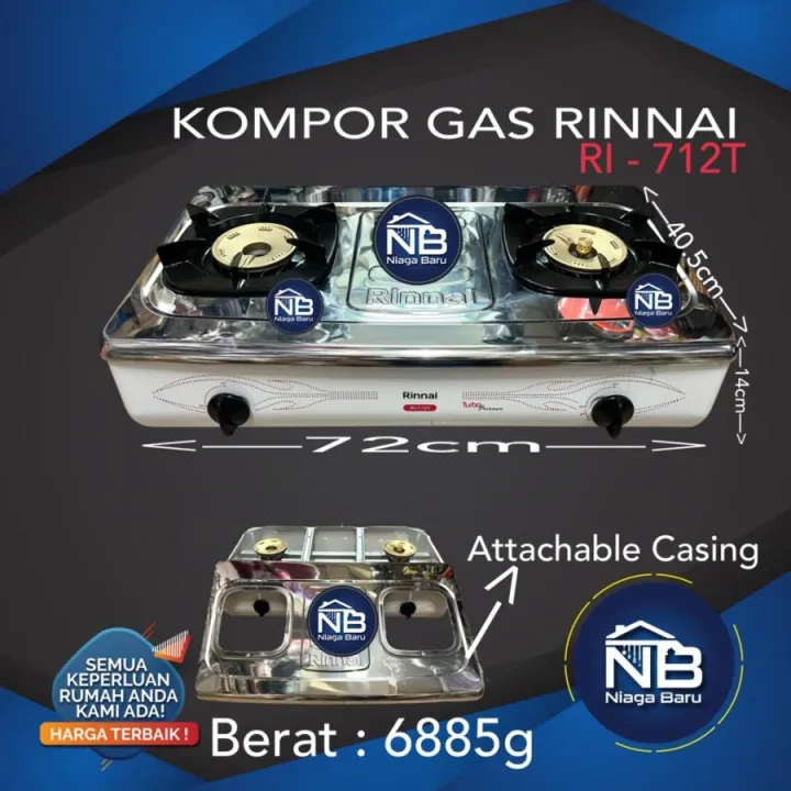 Rinnai Kompor Gas 2 Tungku Ri 712 T Lazada Indonesia