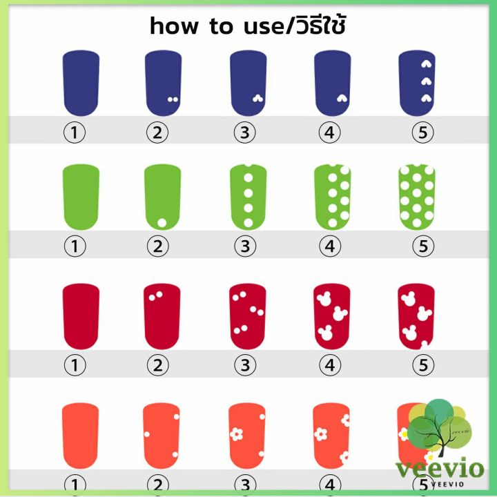 veevio-ไม้ดอท-5ชิ้-น-แต่งเล็บแต้มลายจุด-nail-art-tools