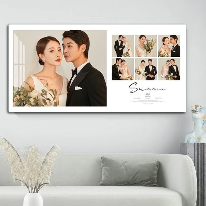 ที่แขวนผนังกรอบรูปแต่งงานลายตารางหลายช่องสำหรับถ่ายภาพห้องนอนคู่ห้องนั่งเล่นภาพถ่ายงานแต่งงาน