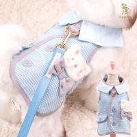 Glitter Pooch Harness ชุดรัดอก สายจูง เสื้อผ้า สุนัข, หมา, แมว, สัตว์เลี้ยง พร้อม สายจูง รุ่น Peekaboo Baby Bear Boy