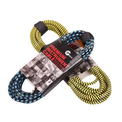 ‘【；】 Electric Guitar Cable 3M 5M Anti-Interference Acoustic Guitar Ukulele Bass Cord Cloth Cable Guitar Accessories