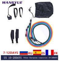 11 PcsSet Latex Resistance Bands Crossfit Training Exercise Yoga Tubes Pull Rope,Rubber Expander Elastic Bands Fitness with Bag