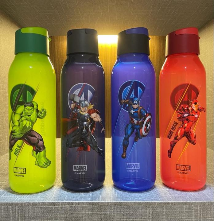 Marvel Avengers Water Bottle for Kids - Iron Man, Hulk, Thor