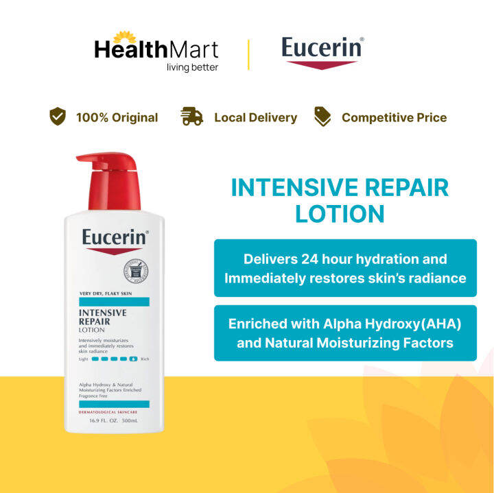 [SG] Eucerin Intensive Repair Lotion, Rich Lotion for Very Dry, Flaky ...