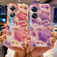 เคสโทรศัพท์ OPPO A18 เคส Phone Case ครีเอทีฟีฟ3D เคส Little Star แวว Rhinestone บลูเรย์หรูหรา OPPOA18เคสนิ่มลายการ์ตูนน่ารัก2023