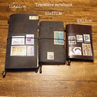 vintage genuine leather travelers journal notebook 8 colors bound loose leaf school supplies engrave letters