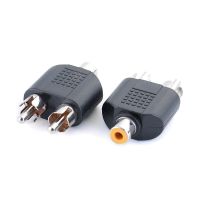 ：“{》 RCA Y Splitter AV Audio Video Plug Converter Male Female Plug 2 In 1 Adapter 1 Pcs