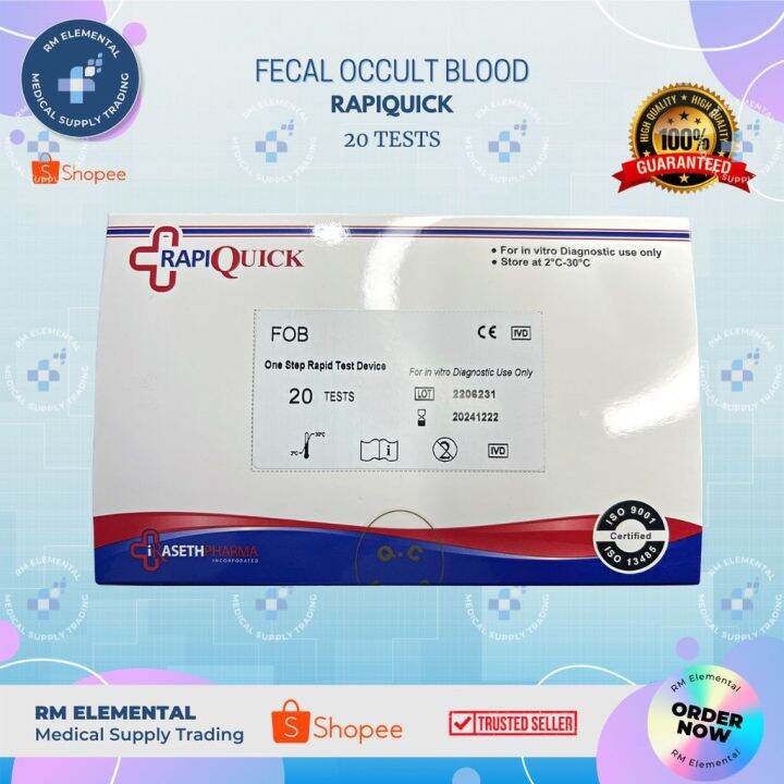 FOBT / FECAL OCCULT BLOOD RAPIQUICK 20 TEST | Lazada PH