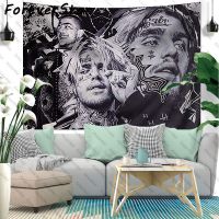 Lil Peep Tapestry Psychedelic Flower Wall Hanging Tapestry Aesthetic Tapestries Blanket Pinic Mat For Home Teen Room Decoration Knitting  Crochet