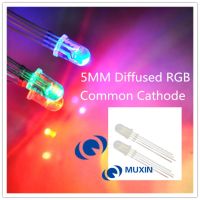 【HOT】 kgcwmw 5มม. LED กระจายหมอกหลากสี4pin ทั่วไปแคโทด RGB ไดโอดเปล่งแสงลูกปัดโคมไฟปลั๊กอินกลมของตกแต่งงานปาร์ตี้ชิ้น/ล็อต100