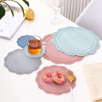 Tablemat Cup Mat Lace Placemat Silicone Coaster Washable Bowl Pads Non-Slip Heat Insulation Oil Resistant Kitchen Supplies