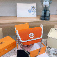 Hermse Canvas Woc กระเป๋าโซ่คลาสสิกทั้งหมดที่ตรงกัน,ความเย็นใต้วงแขน Bag20 * 10ซม. บรรจุกล่องของขวัญ