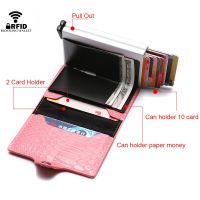 TOP Leather Double-Layer  Women Hasp Card Holder Case Pink Wallet Python Fashion Simple Beauty Lady Bank Credit Card Holder Gift Card Holders