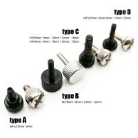 5pcs 6#-32 M3 M4 Black Silver Carbon Steel PC Computer Case Cover Slotted Phillips Head Hand Tighten Bolt Thumbscrew Thumb Screw Screw Nut Drivers