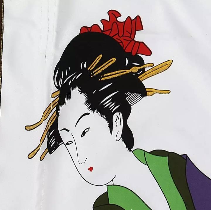 เนื้อผ้าคุณภาพดี-ผ้าม่านแต่งประตูสไตล์ญี่ปุ่นภาพท่านหญิงไนชินโนสวยงาม-150-x-85-cm