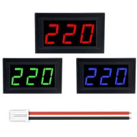 【CW】 AC 70 500V 0.56 quot; LED Digital Voltmeter Voltage Meter Volt Instrument Tool 2 Wires Red Green Blue Display 110V 220V 0.56 Inch