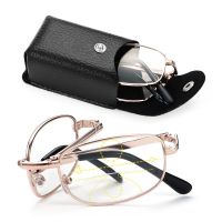 Unisex Folding Metal Reading Glasses Progressive Multifocal Lenses Presbyopia Eyeglasses Includes Glasses Case Far Near Sight