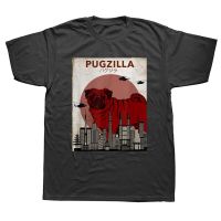 Funny Pug Dog Pugzilla T Shirts Graphic Cotton Streetwear Short Sleeve Birthday Gifts Summer Style T-shirt Mens Clothing