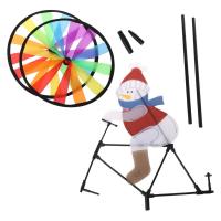 3D Large Santa Claus On Bike Windmill Wind Spinner Whirligig Yard Garden Decor Dropship