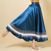 Spot parcel post Flower and Shadow New Tibetan Dance Same Style Tibetan Dancing Dress Performance Tibetan Skirt Square Skirt Dance Art Examination Large Swing Skirt