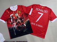 เสื้อพิมพ์ลาย CR7 งานพิมพ์ลายหน้าหลัง ราคาถูก