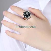 bdfszer 012A Happy fashion men and women finger watch couple ring watch ring silver shell disc trend ring watch J75