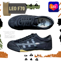 รองเท้าลีโอ LEO F70 รองเท้าผ้าใบสีดำ  พื้นยางดิบ รองเท้าผู้ชาย ทรงเรียว รองเท้าทำงาน