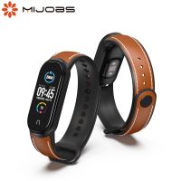 ▪♤ Dla Mi Band 5 pasek skórzana opaska na nadgarstek do Xiaomi Mi Band 5 bransoletka korea Miband 5 Xiomi Band5 Sport TPU oddychająca wymiana