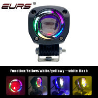 EURS รถจักรยานยนต์สกู๊ตเตอร์ไฟฟ้า20W Angel Eye เลนส์ Spotlight ไฟหน้า Devil Eye Work Light 12V หมอกไฟหน้า Rfit