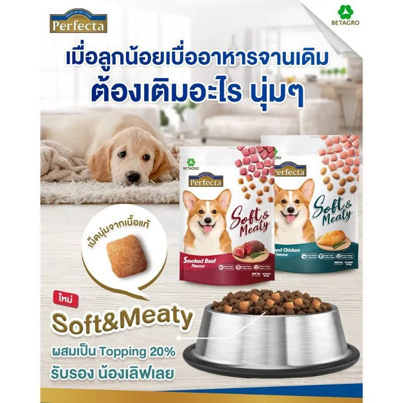 Perfecta Soft Meal 500g อาหารสุนัขเม็ดนิ่ม อาหารสุนัข อาหารเม็ดนิ่ม |  Lazada.co.th