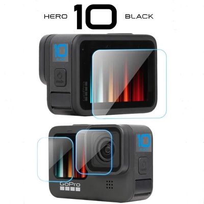 3 in 1 ฟิล์มกระจกนิรภัย GoPro 12 11 10 9 8 ฟิล์มกระจก GoPro 12 1110 9 ฟิล์มPVC กันรอย GoPro Hero 8 กันรอยจอหลัง LCD + เลนส์ + จอหน้า