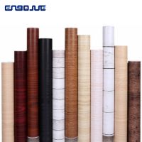 PVC Self Adhesive Waterproof Furniture Refurbished Wood Grain Wallpaper Dormitory Bedroom Wall Paper Wardrobe Table Door Sticker