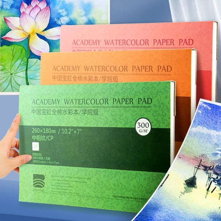 cotton-professional-watercolor-paper-20sheets-hand-painted-watercolor-book-for-artist-student-blank-graffiti-watercolor-paper