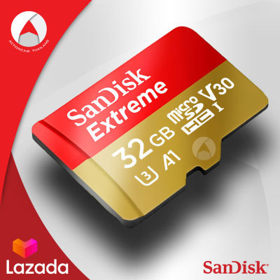 SanDisk Extreme microSD Card 32GB ความเร็วอ่าน 100MB/s เขียน 60MB/s (SDSQXAF-032G-GN6MN#) เมมโมรี่ ไมโครเอสดี การ์ด แซนดิส สำหรับ แท็บเล็ต โทรศัพท์ มือถือ Action Camera SJCAM SJ5000X