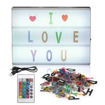 Creative LED Letter Photography DIY Hot A4 Display Stand Color Changing  Light Box Birthday Decorative Poster