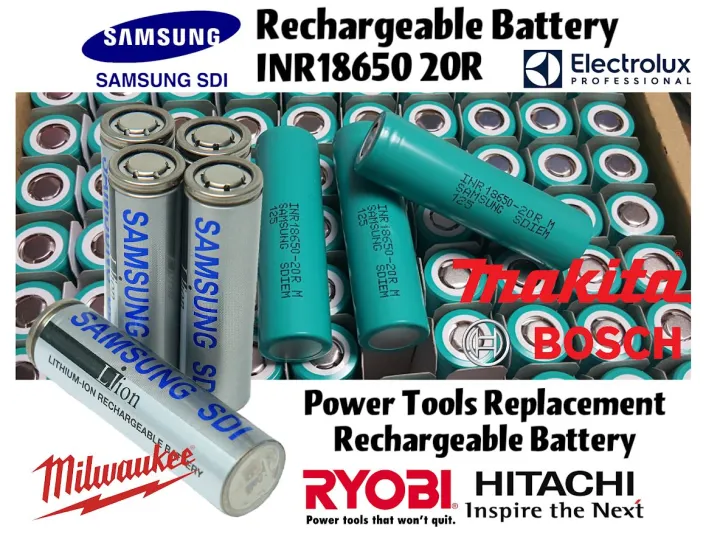 Samsung Rechargeable Battery Lithium Ion Inr18650 20r 18650 20r 22amp Heavy Duty Guarantee 2974