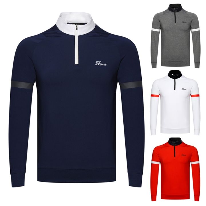 golf-mens-clothing-zipper-quick-drying-long-sleeved-t-shirt-sports-jersey-golf-breathable-polo-shirt-j-lindeberg-master-bunny-honma-xxio-titleist-taylormade1-mizuno-pearly-gates-๑
