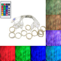 16 Colors RGB 3x1m 2m 3m LED Curtain Fairy Lights String Garland Wedding Party Christmas Decoration Home Decor New Year 2022