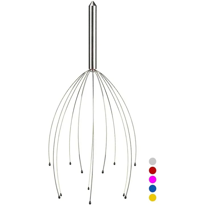 Random Color Head Scalp Massager Head Scratcher ที่มีหลายนิ้วเพื่อการ