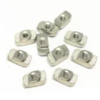 50 pieces M3 / M4 / M5 for 20 series trough T-nut sliding T-nut hammer nut fixed connector 2020 aluminum alloy profile Hand Tool Parts Accessories