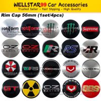 Hubcaps 1Set/4Pcs Stickers 56mm Sport Rim Wheel Hub Cap Sticker Logo Emblem 1 Wheel Center Hub Cap Emblem Badge Stickers