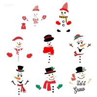 Christmas Cartoon Snowman Magnet Refrigerator Sticker Decal Xmas Ornament for Home KItchen Fridge Decorative Decal Gift