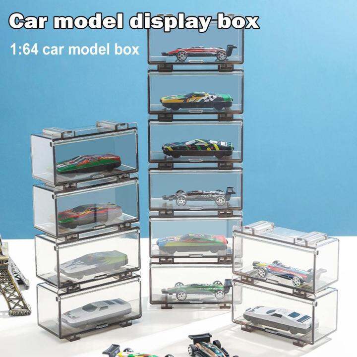 For Hot Wheels Display 164 Diecast Model Car Plastic Box Cars Light Tan Display Box Storage For