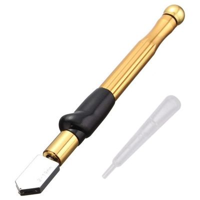 Glass Cutter Tool 2 19mm Automatic Oiling Professional Cutter for Thick Glass and Ceramic Tile Pencil Shape and Design